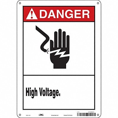 Safety Sign 14 in x 10 in Polyethylene