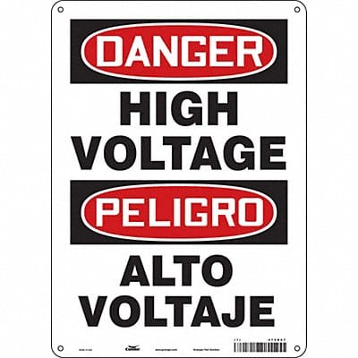 Safety Sign 14 in x 10 in Polyethylene