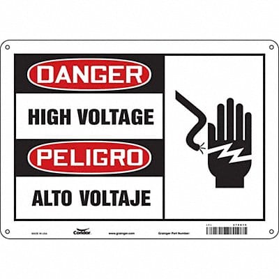 Safety Sign 10 inx14 in Polyethylene