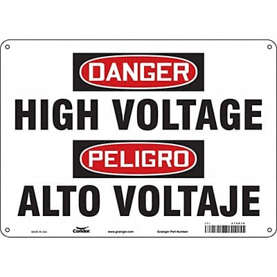 Safety Sign 10 in x 14 in Aluminum
