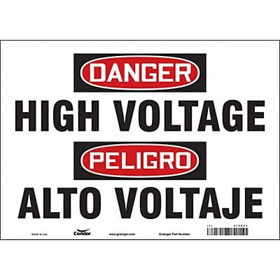 Safety Sign 10 in x 14 in Vinyl