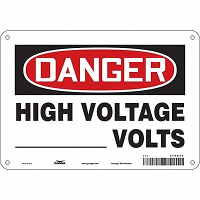 Safety Sign 7 in x 10 in Aluminum