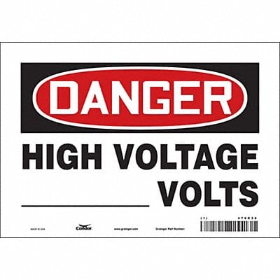 Safety Sign 7 inx10 in Vinyl