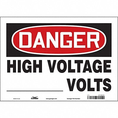 Safety Sign 10 inx14 in Vinyl