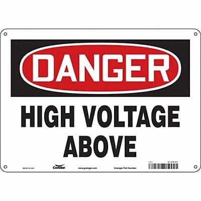 Safety Sign 10 in x 14 in Polyethylene