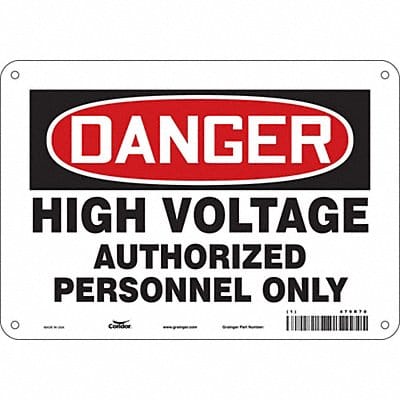 Safety Sign 7 inx10 in Polyethylene