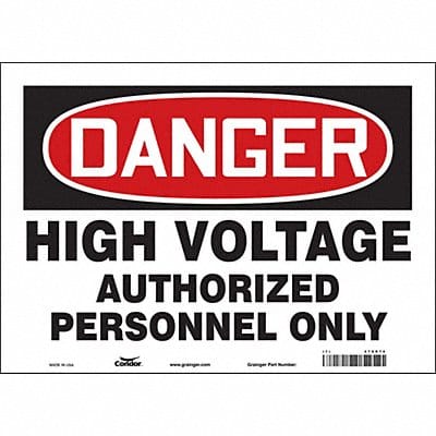 Safety Sign 10 inx14 in Vinyl