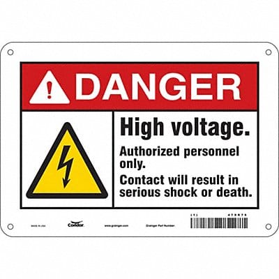 Safety Sign 7 in x 10 in Aluminum
