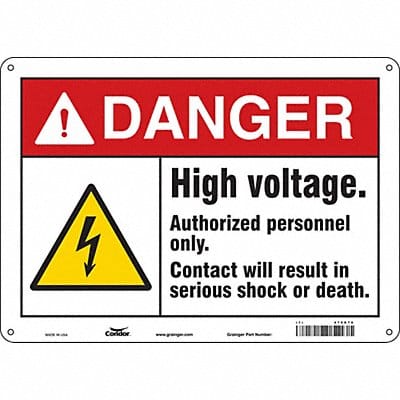 Safety Sign 10 inx14 in Aluminum