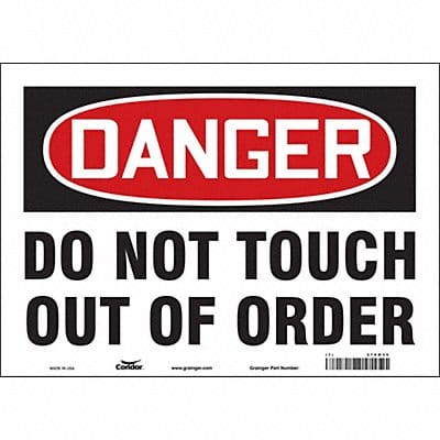 Safety Sign 10 in x 14 in Vinyl