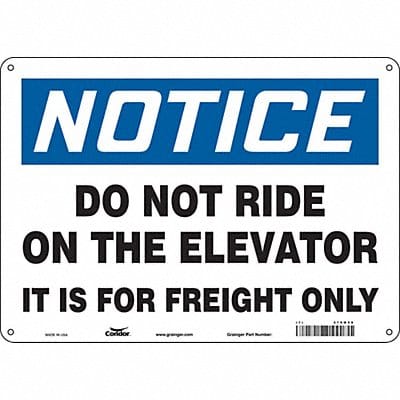 Safety Sign 10 inx14 in Polyethylene