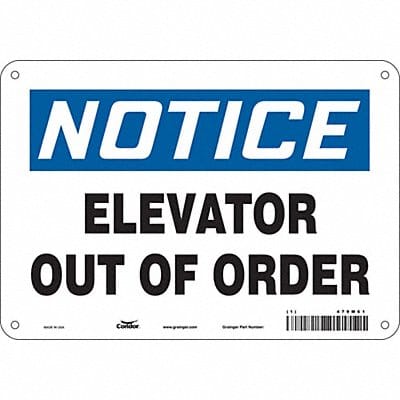 J9185 Safety Sign 7 in x 10 in Aluminum