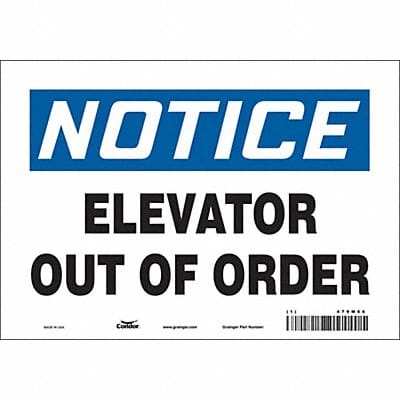 J9185 Safety Sign 7 inx10 in Vinyl