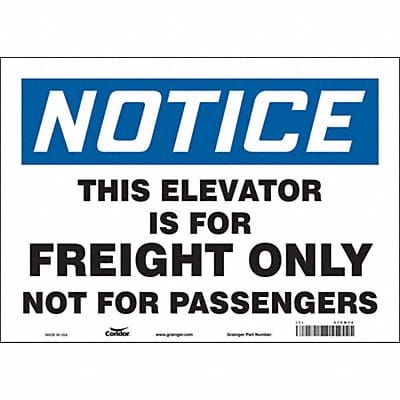 Safety Sign 10 in x 14 in Vinyl