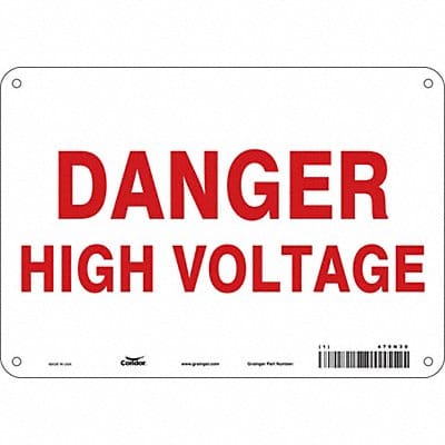 Safety Sign 7 in x 10 in Aluminum