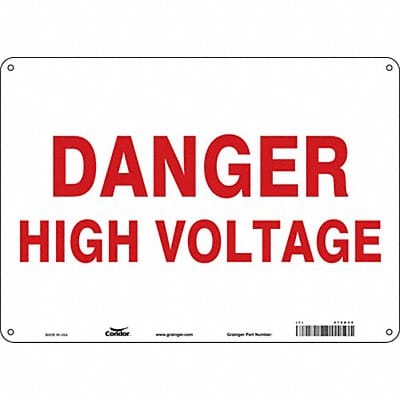 Safety Sign 10 in x 14 in Polyethylene