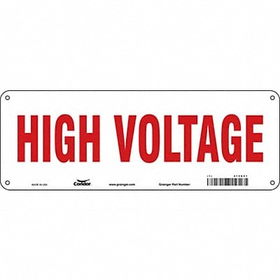 Safety Sign 5 in x 14 in Polyethylene