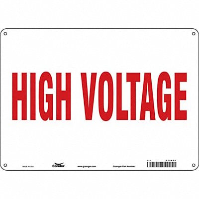 Safety Sign 10 in x 14 in Aluminum