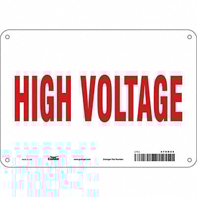 Safety Sign 7 in x 10 in Polyethylene