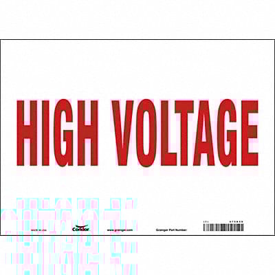 Safety Sign 10 in x 14 in Vinyl