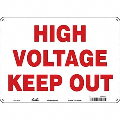 Safety Sign 10 in x 14 in Polyethylene