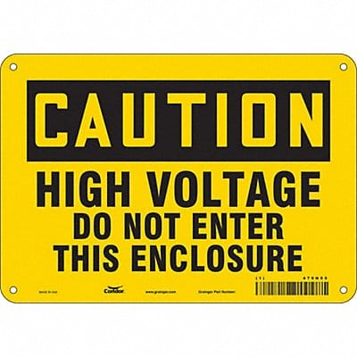 Safety Sign 7 in x 10 in Aluminum