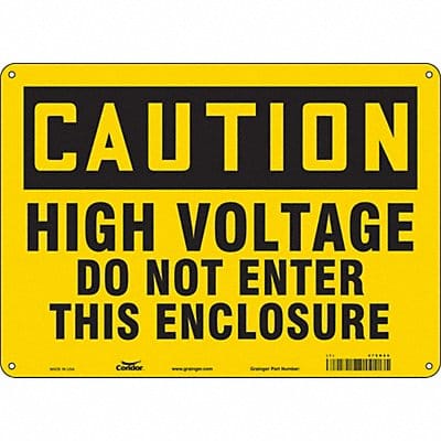 Safety Sign 10 in x 14 in Polyethylene