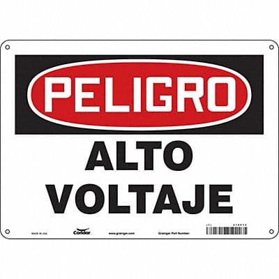 Safety Sign 10 in x 14 in Polyethylene