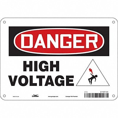 Safety Sign 7 inx10 in Polyethylene