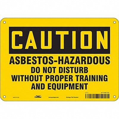 Safety Sign 7 inx10 in Polyethylene