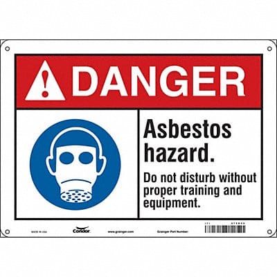 Safety Sign 10 inx14 in Polyethylene