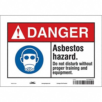 Safety Sign 7 in x 10 in Vinyl