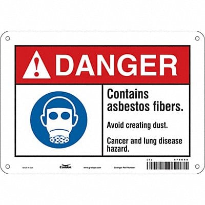 Safety Sign 7 in x 10 in Polyethylene