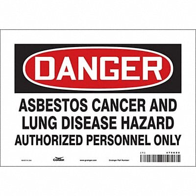 Safety Sign 7 inx10 in Vinyl