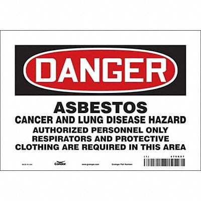 Safety Sign 7 inx10 in Vinyl