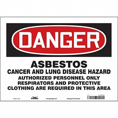 Safety Sign 10 inx14 in Vinyl