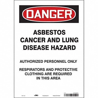 Safety Sign 14 in x 10 in Vinyl