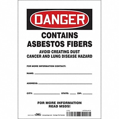 Safety Sign 10 inx7 in Vinyl