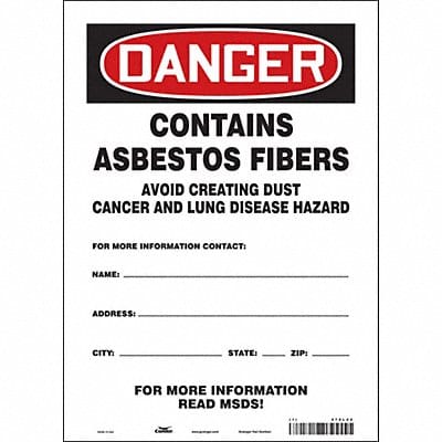 Safety Sign 14 in x 10 in Vinyl
