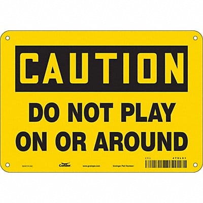 Safety Sign 7 in x 10 in Polyethylene