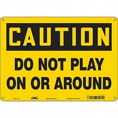 Safety Sign 10 in x 14 in Polyethylene
