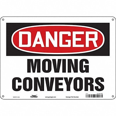 Safety Sign 10 in x 14 in Polyethylene