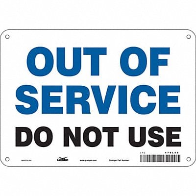 J8984 Safety Sign 7 in x 10 in Aluminum