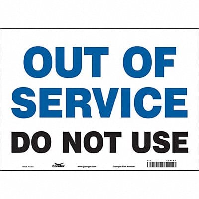 J8984 Safety Sign 10 inx14 in Vinyl