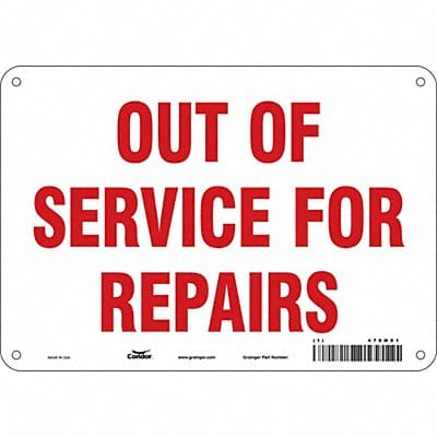 Safety Sign 7 inx10 in Polyethylene