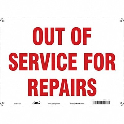 Safety Sign 10 inx14 in Polyethylene