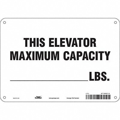 Safety Sign 7 in x 10 in Polyethylene