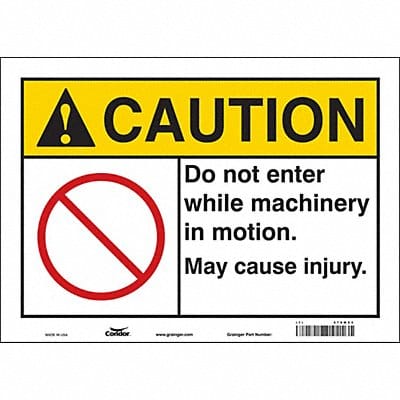 Safety Sign 10 in x 14 in Vinyl