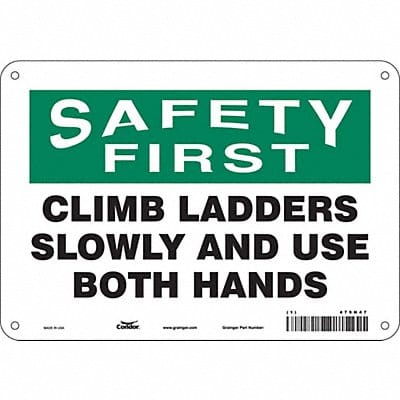 Safety Sign 7 inx10 in Polyethylene