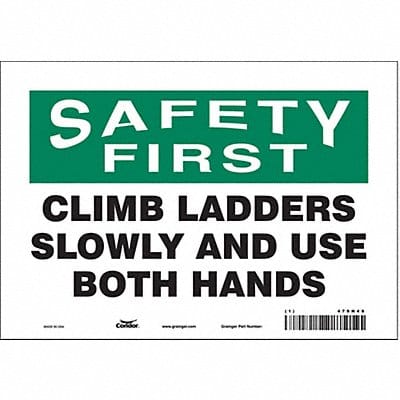 Safety Sign 7 in x 10 in Vinyl